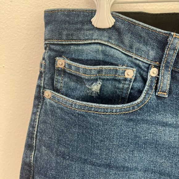 Calvin Klein Jeans Women High Rise Straight Blue Raw Hem Denim Ankle Plus 20W - Picture 4 of 12